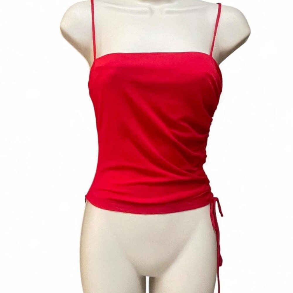 Vintage Moschino Couture Red Ruched Drawstring Camisole – IT 38 / US 4